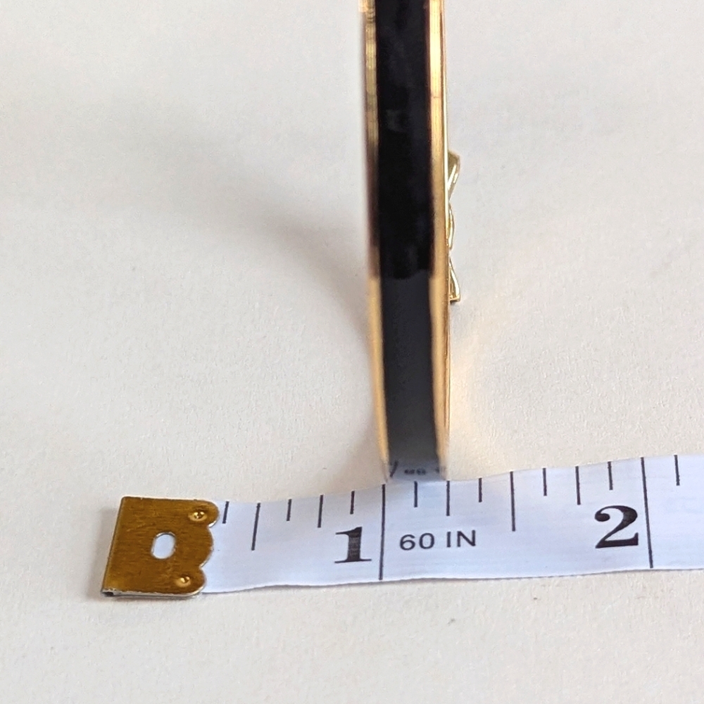 Kate Spade Take A Bow Enamel Layering Bracelet Black Enamel Gold Tone - Picture 8 of 9